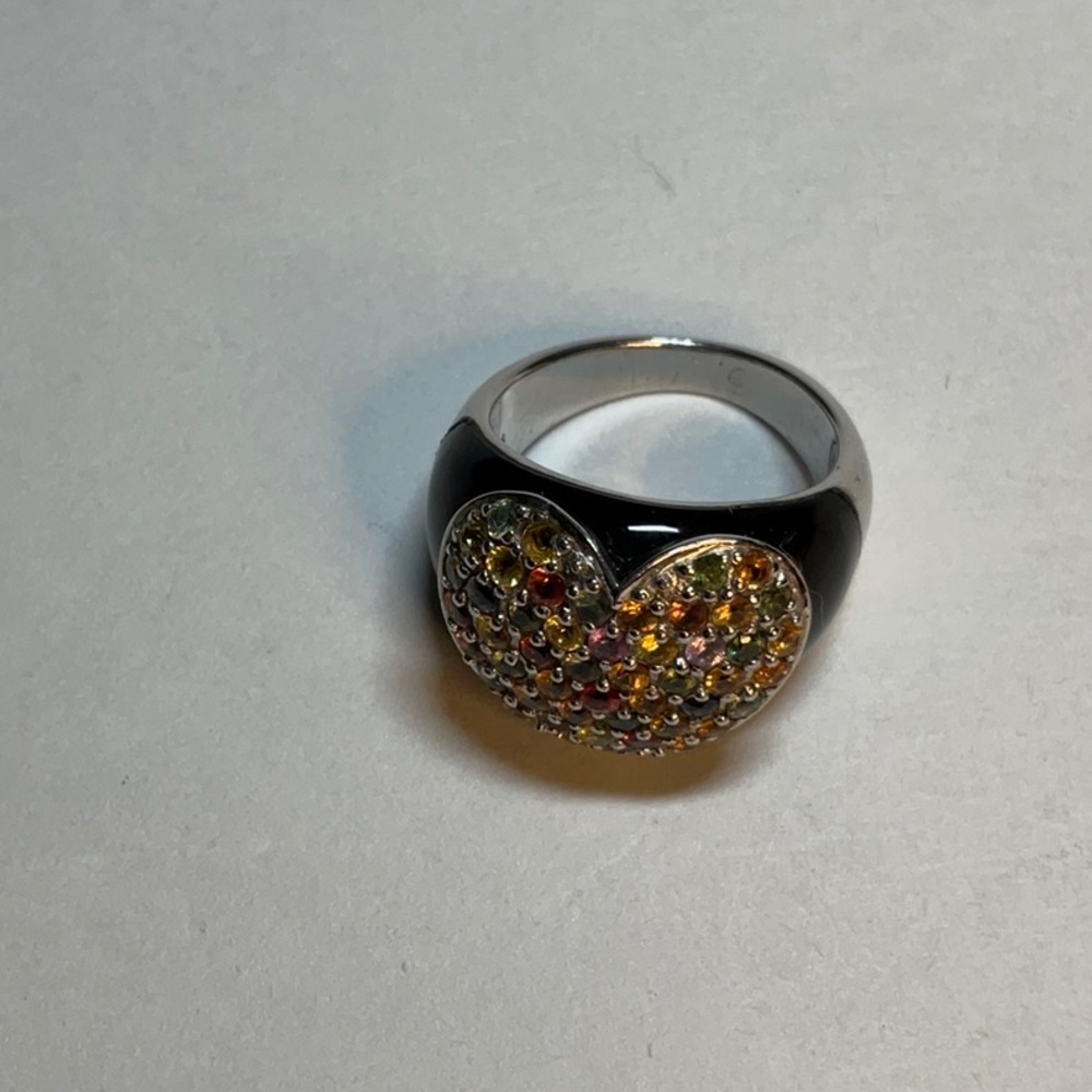 Sima K Colors of Sapphire Heart Ring